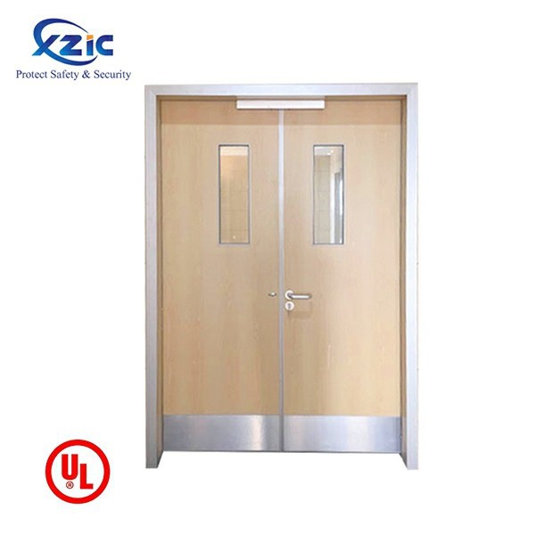 Wood Fire Door with Vision Glass